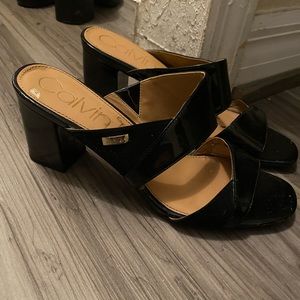 Calvin Klein black mules